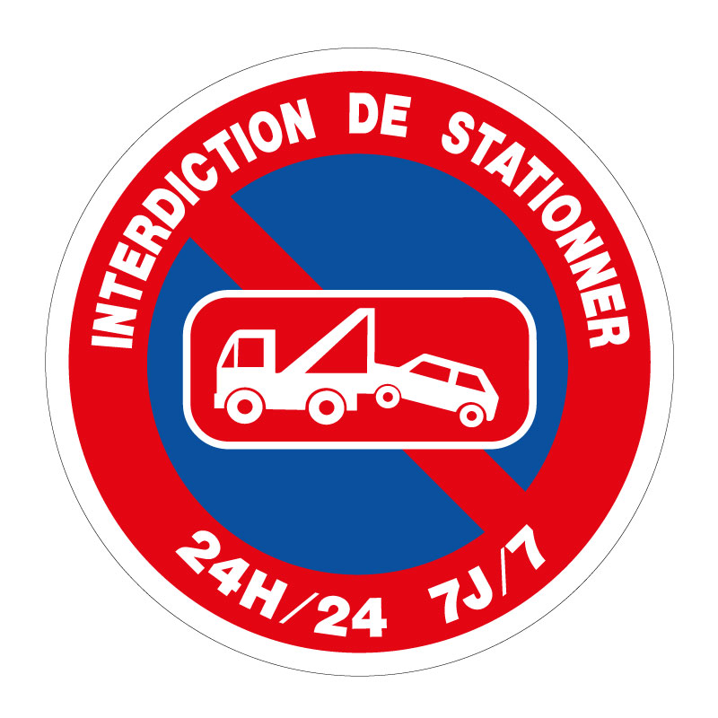 Autocollant d'interdiction stationnement interdit (PILD3 227